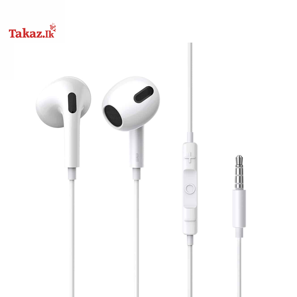 Baseus Encok H17 lateral Wired in-ear 3.5mm Earphone White-